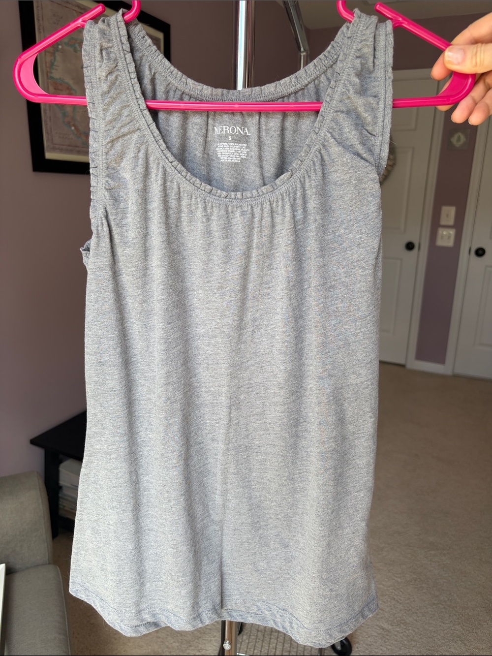 Merona Heather Gray Scoop Neck Tank Top